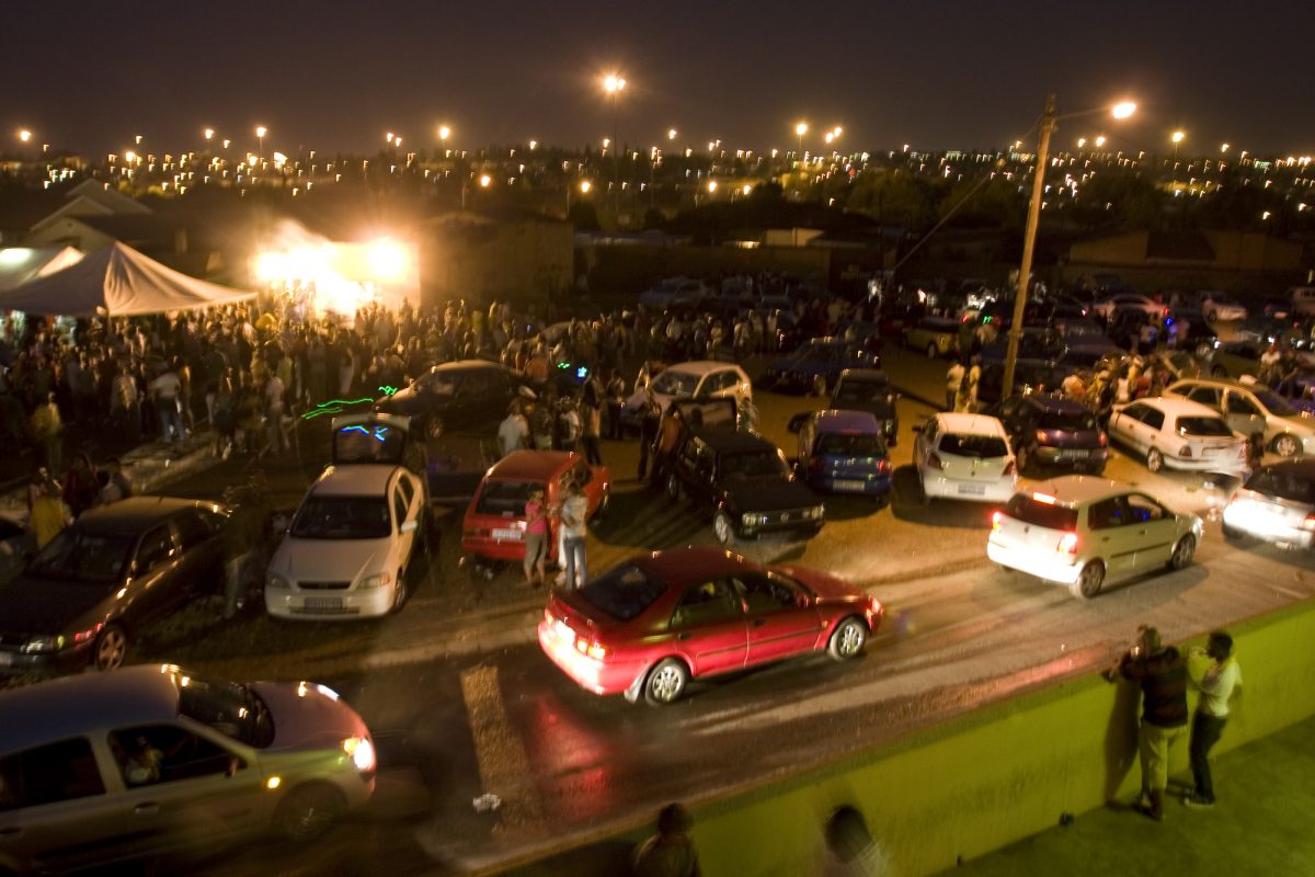 Black Diamonds Youngster in the evening at a favourite meeting place in Soweto.Many of the black middleclass South Africans come fromm the townships such as Soweto, 050908.Photo Antony Kaminju